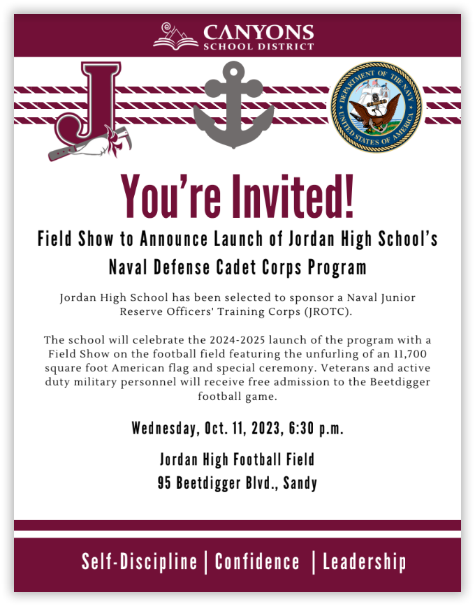 Navy ROTC Announcement flyer